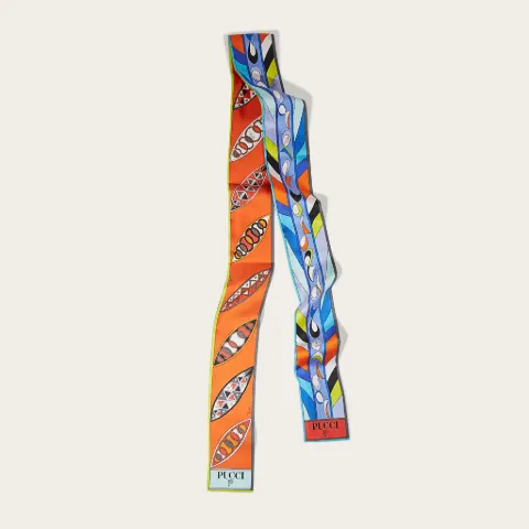 Girandole And Pesci-Print Silk-Twill Scarf