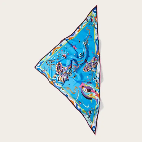 Fungo-Print Large Silk-Twill Scarf