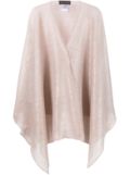 Talbot Runhof semi-sheer metallic cape - Pink