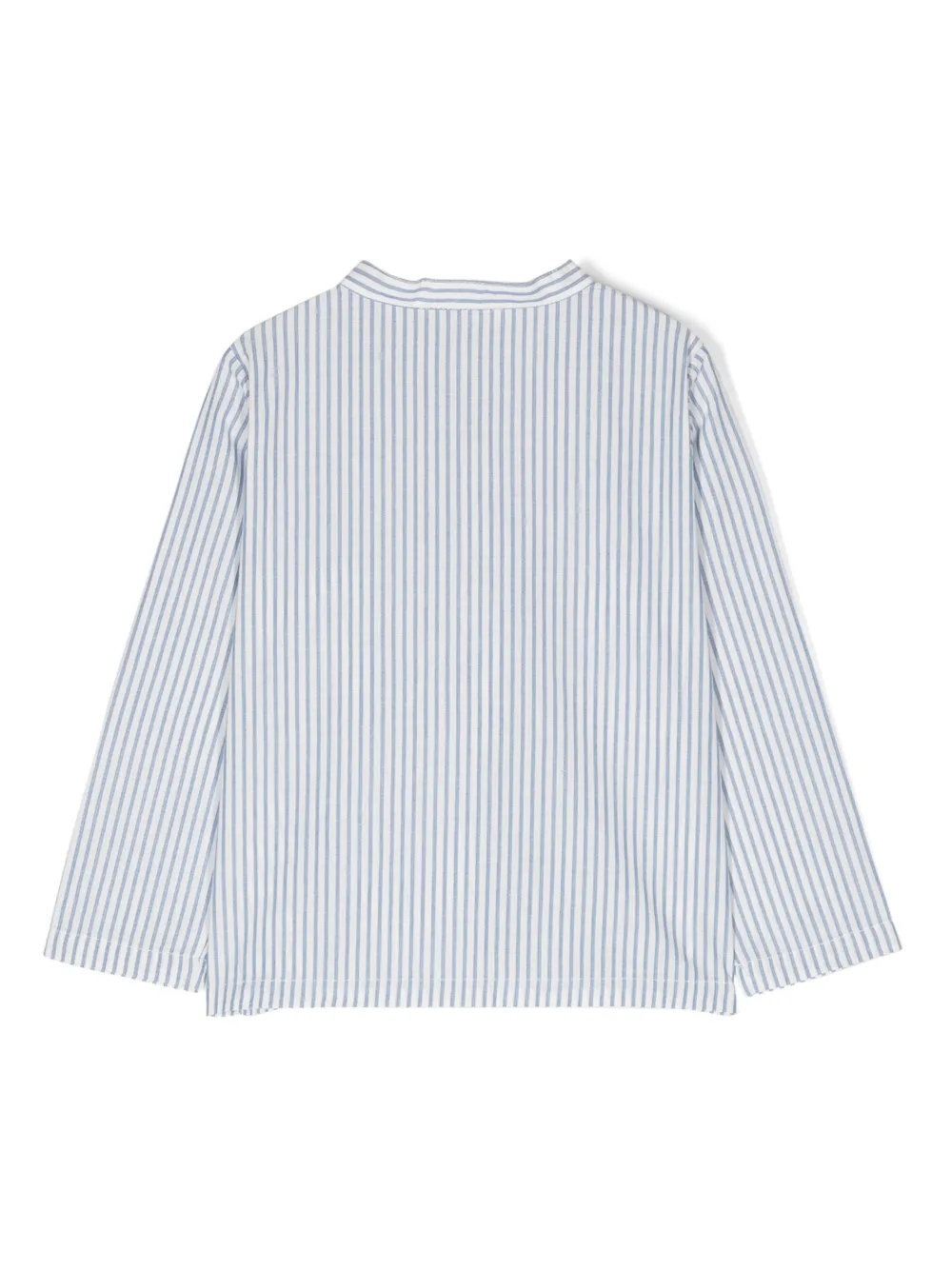 Zhoe & Tobiah striped long-sleeve Henley top - Blauw