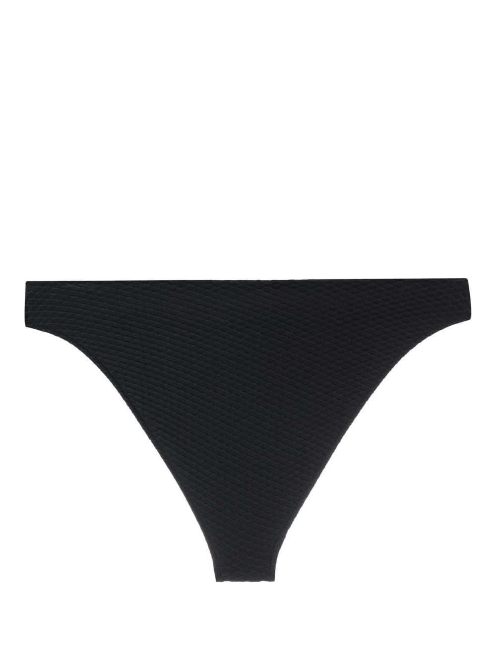 ANINE BING embossed-finish bikini bottom - Zwart