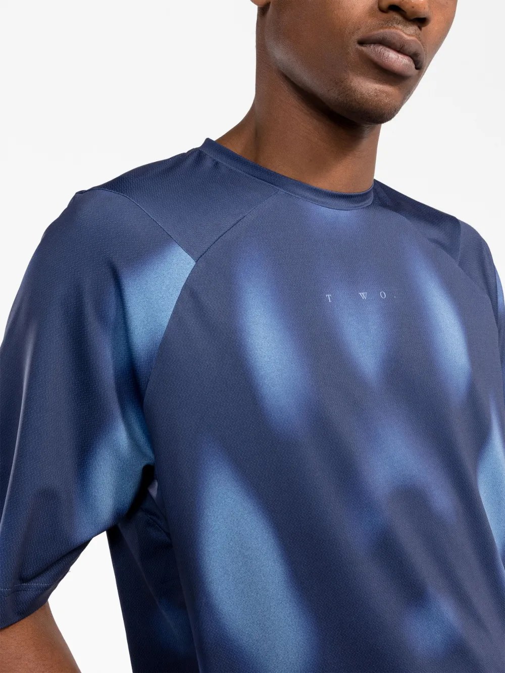 There Was One T-shirt met kleurverloop - Blauw