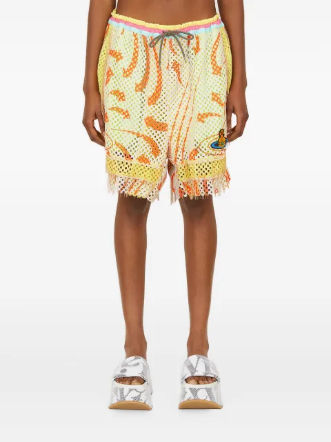 Vivienne Westwood Orb-appliqué mesh shorts