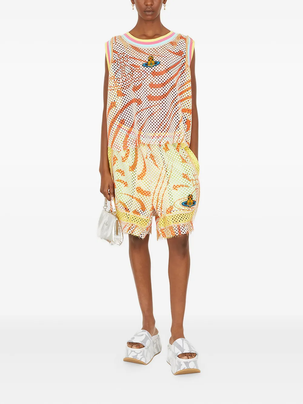 Vivienne Westwood Orb-appliqué mesh shorts | Short Shorts | Image 2