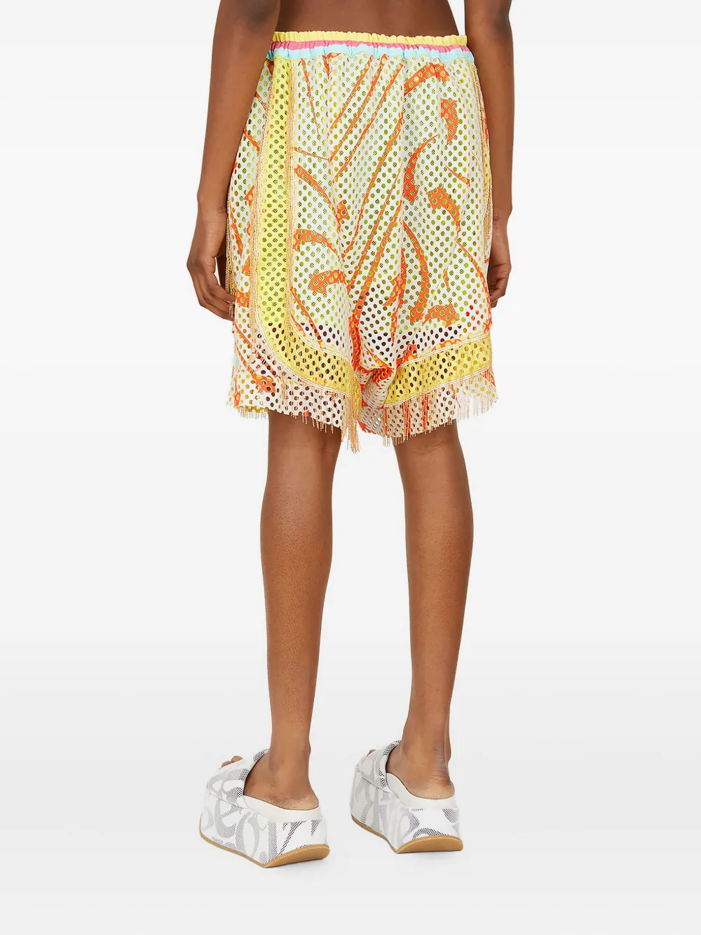 Vivienne Westwood Mesh shorts met applicatie Geel