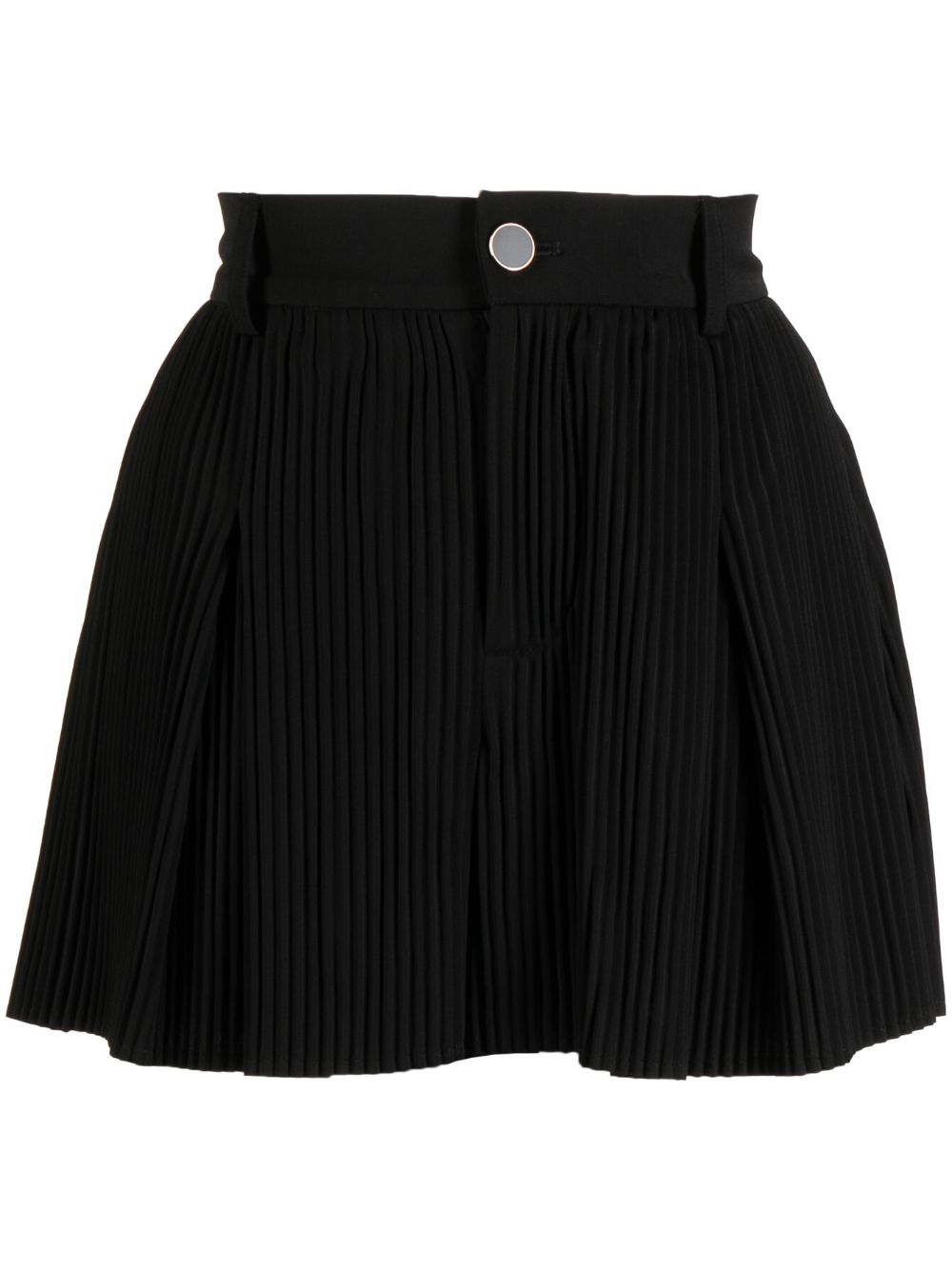 B+ab High-waisted Pleated Shorts In 黑色
