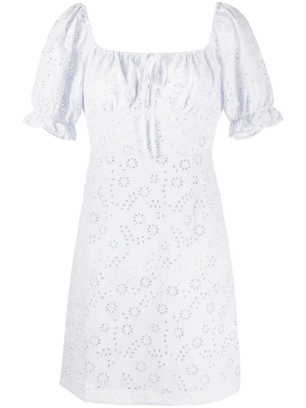 tout a coup robe courte en coton à broderies - violet