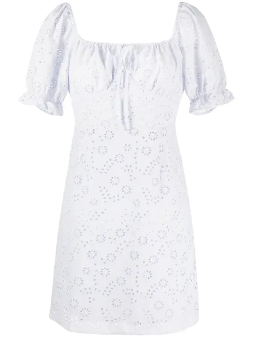 Robe courte en coton à broderies - tout a coup - Modalova