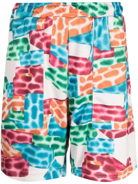 MARKET Building Blocks logo-print shorts