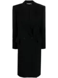 Stella McCartney double-breasted wool coat - Black