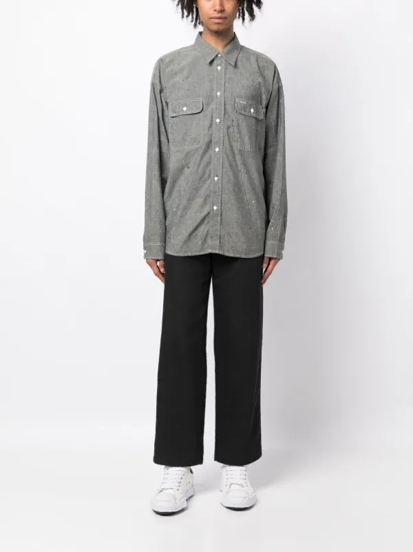 Visvim ペイント シャツ | グレー | FARFETCH JP