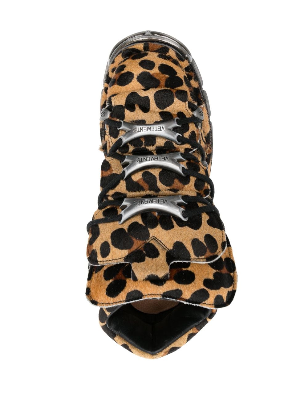 Shop Vetements X New Rock Leopard-print Sneakers In Brown