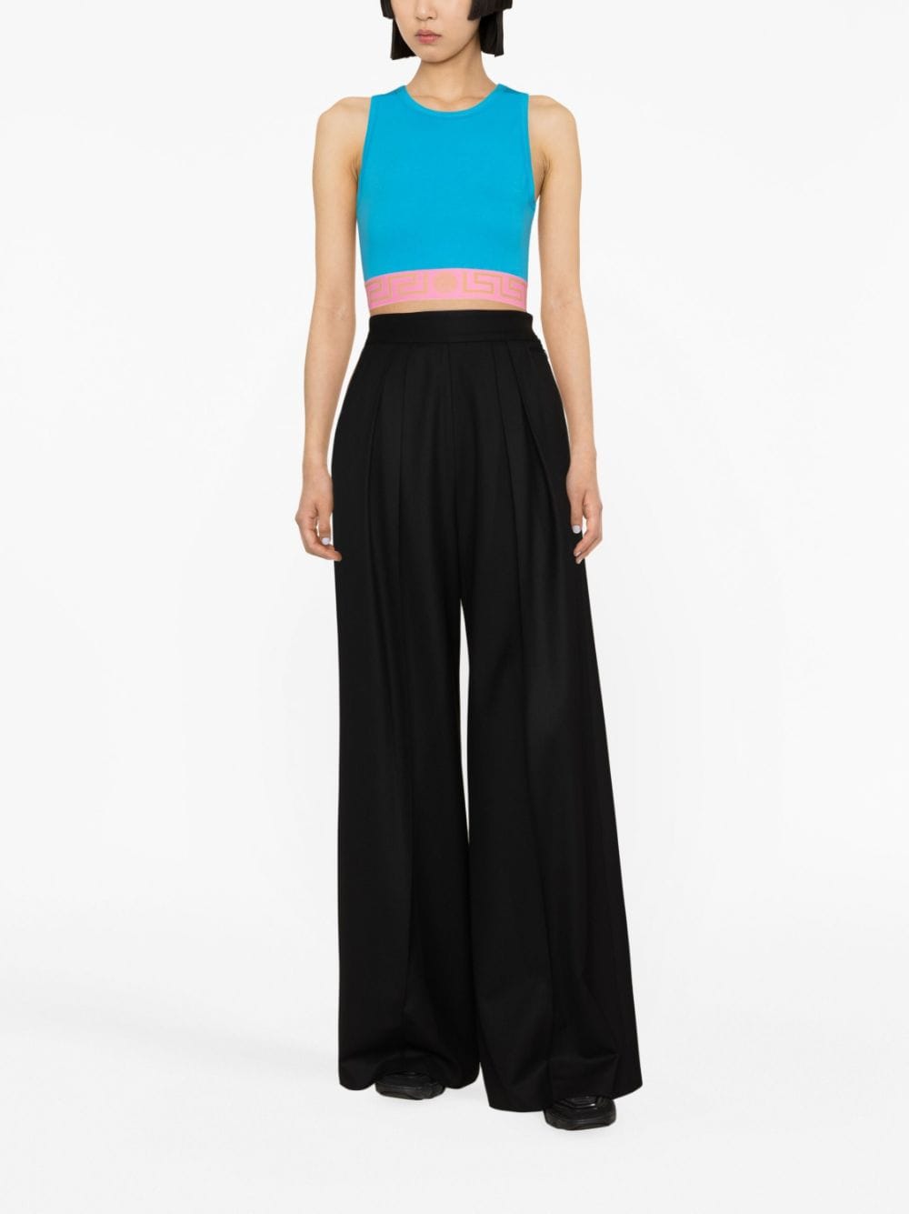 Versace Greca Border Crop Top - Farfetch