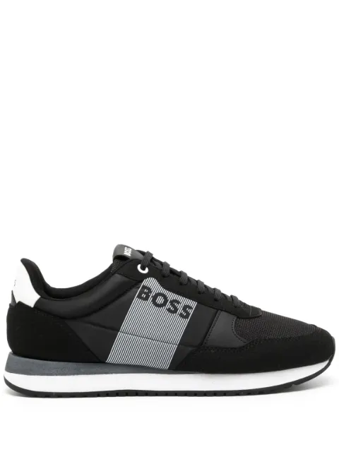 BOSS logo-print panelled sneakers