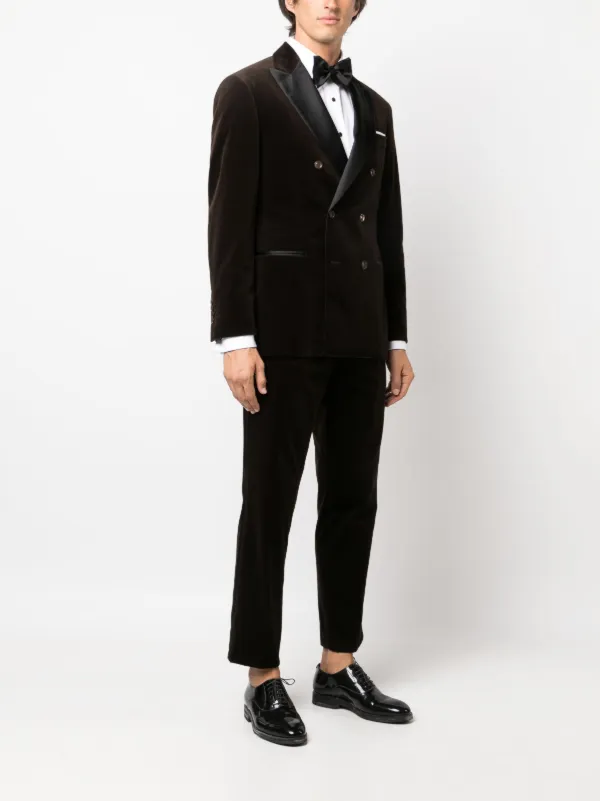 Velvet double clearance breasted suit
