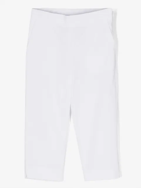Simonetta elasticated-waistband straight-leg trousers
