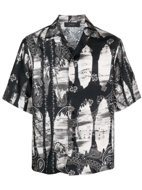 AMIRI Seidenhemd mit grafischem Print