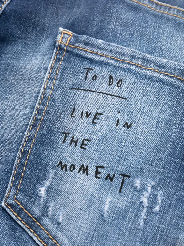 DSQUARED2 slim-fit distressed-finish Jeans | Blue | FARFETCH
