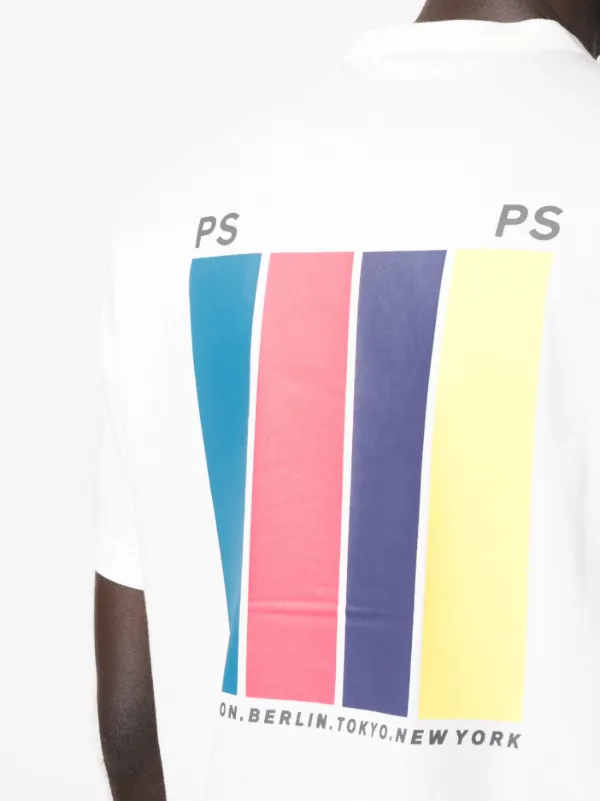 【関税込み】Paul Smith ホワイト グラフィックTシャツ PS Paul Smith グラフィック Tシャツ | ホワイト | FARFETCH JP