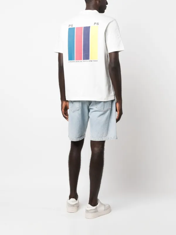 【関税込み】Paul Smith ホワイト グラフィックTシャツ PS Paul Smith グラフィック Tシャツ | ホワイト | FARFETCH JP