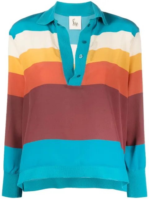 PAULA striped silk blouse