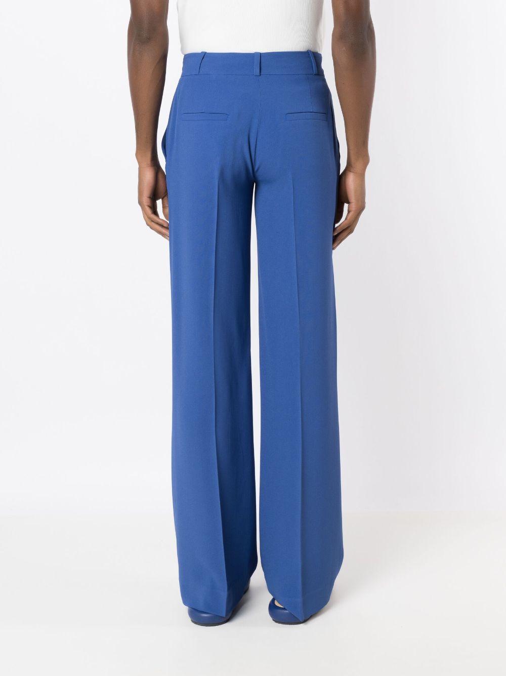 Shop Misci Tailored Wide-leg Trousers In Blue