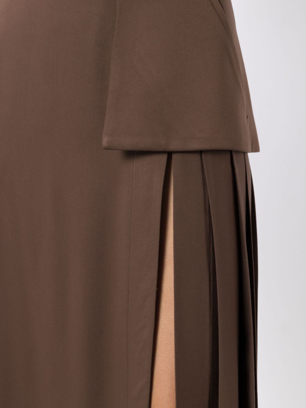 Shop Misci Fusca Panelled A-line Skirt In Brown