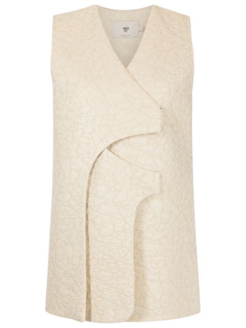 MISCI Landon jacquard asymmetric-fastening vest