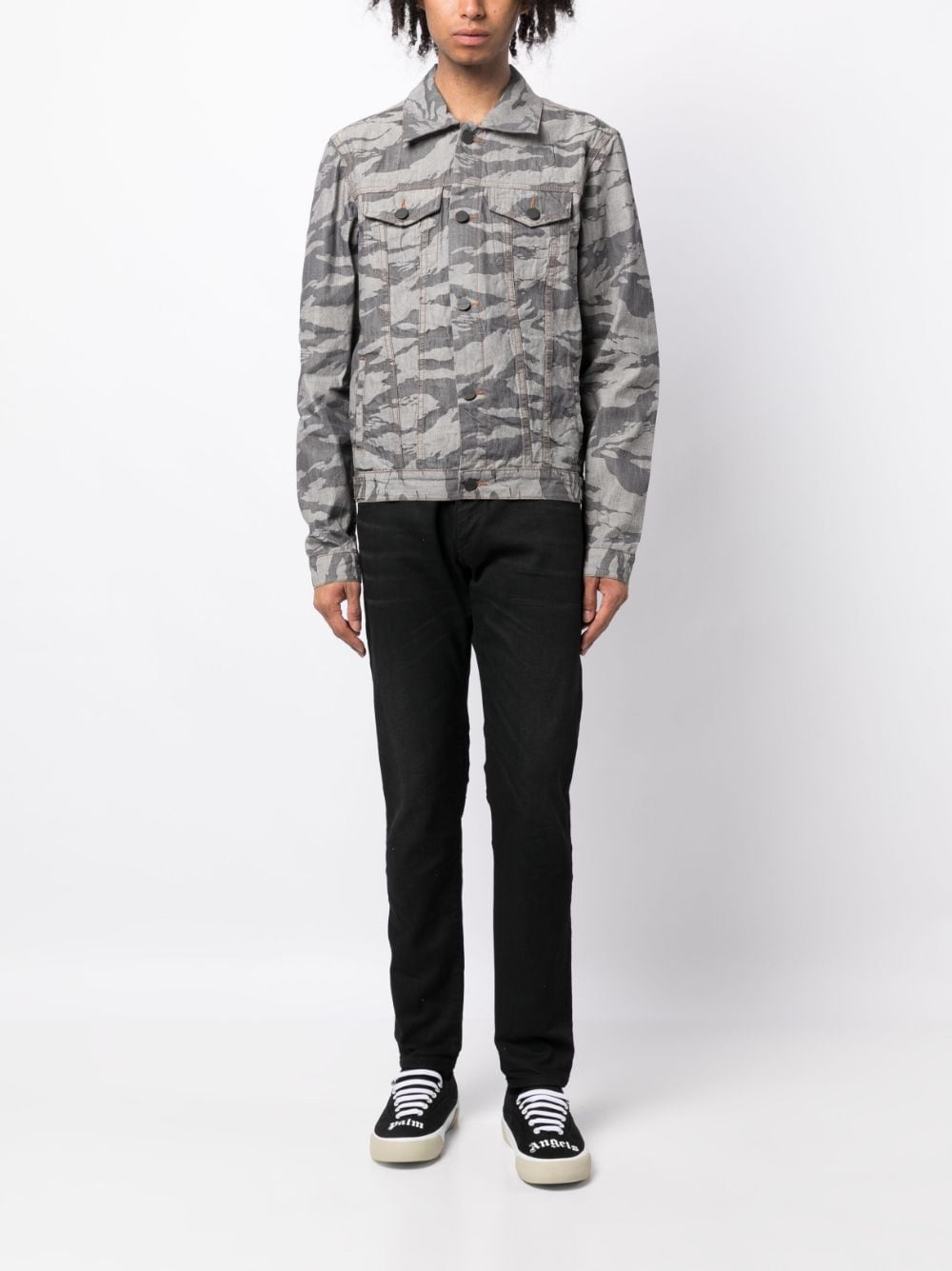 Shop Private Stock The Delaroche Military Jacket In Grey