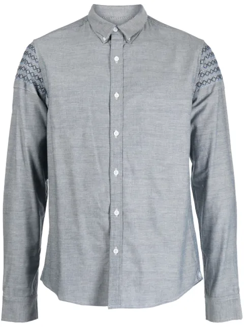 Private Stock embroidered-detail linen shirt