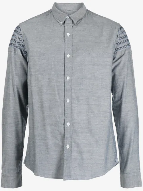 Private Stock embroidered-detail linen shirt