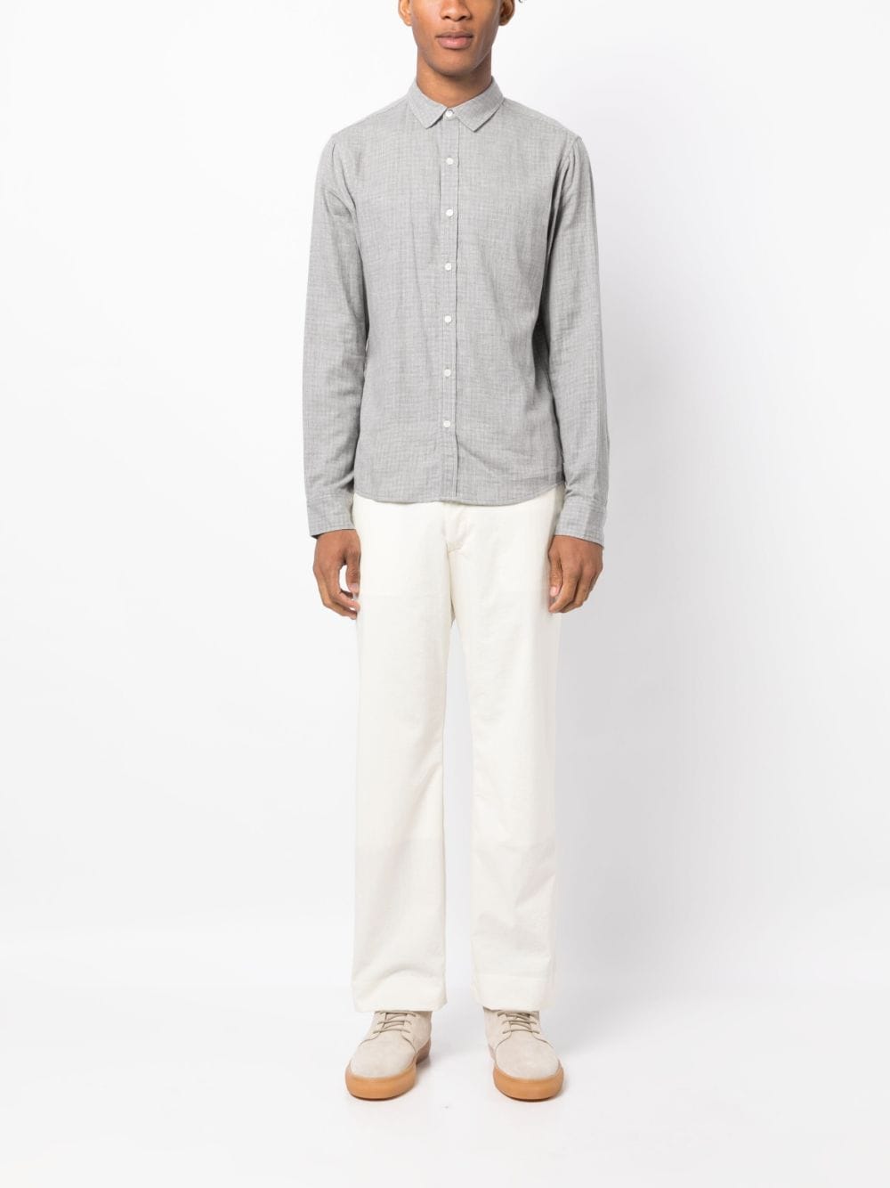 Shop Private Stock The Vital Long-sleeve Shirt In Grey