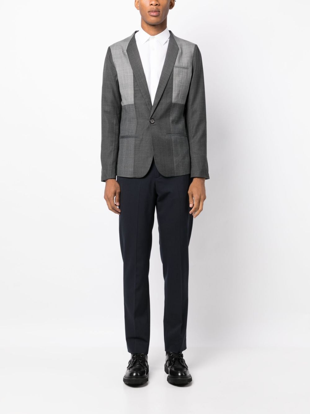 Shop Private Stock The Martel Shawl-lapels Blazer In Grey