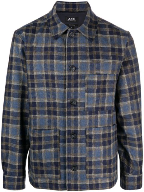 A.P.C. plaid-print shirt jacket Men