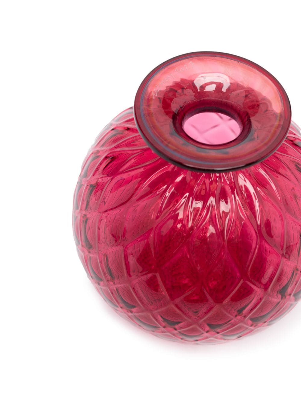 Shop Venini Monofiore Quilted Glass Vase In Pink