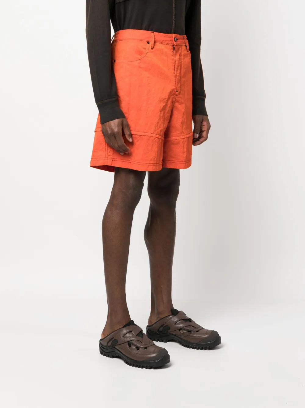 ECKHAUS LATTA CONTRAST STITCHING BERMUDA SHORTS