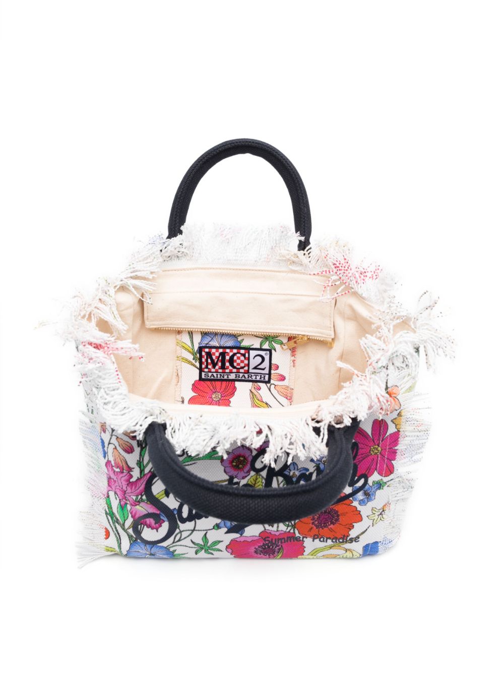 MC2 Saint Barth Colette women's bag with floral print Multicolor