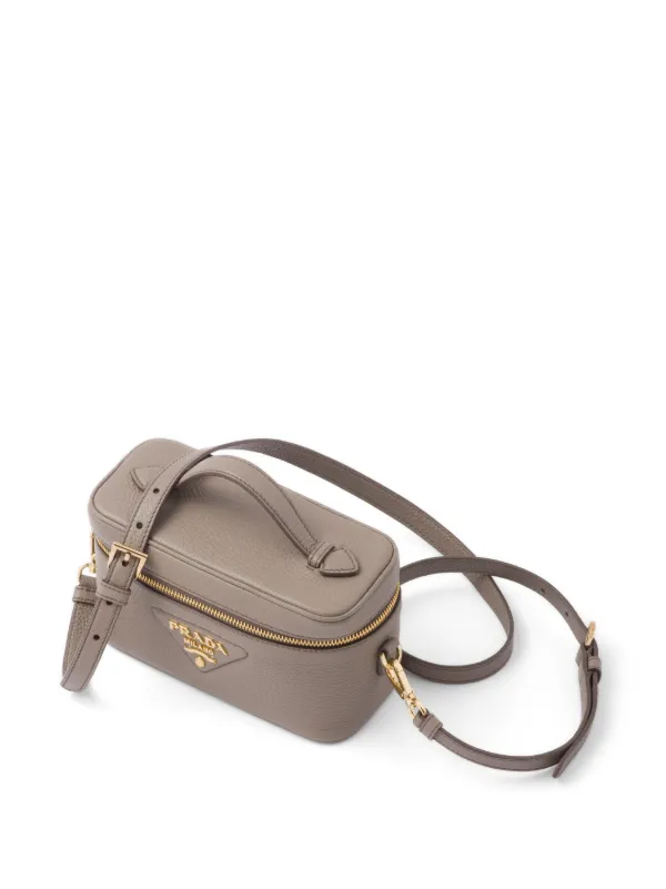 Prada logo plaque Leather mini bag Farfetch