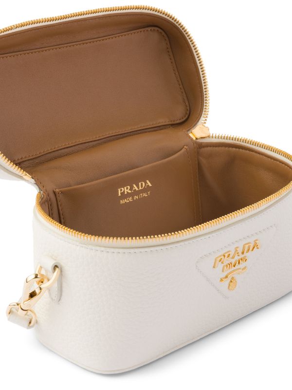 logo-plaque leather mini-bag | Prada 