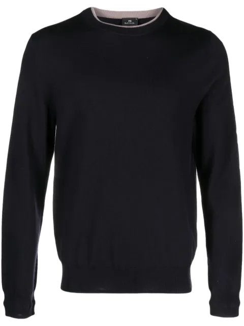 PS Paul Smith logo-embroidered merino jumper