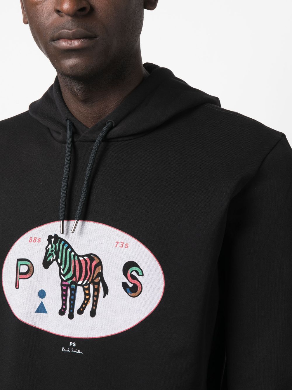 Shop Ps By Paul Smith Graphic-print Hoodie In Schwarz