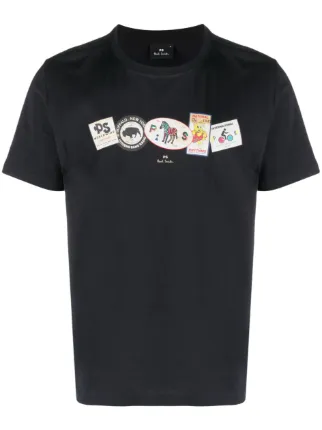 PS Paul Smith Playera Con Estampado Grafico Azul FARFETCH MX