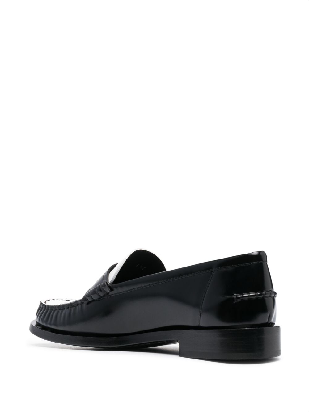 Ferragamo two-tone leather loafers Black