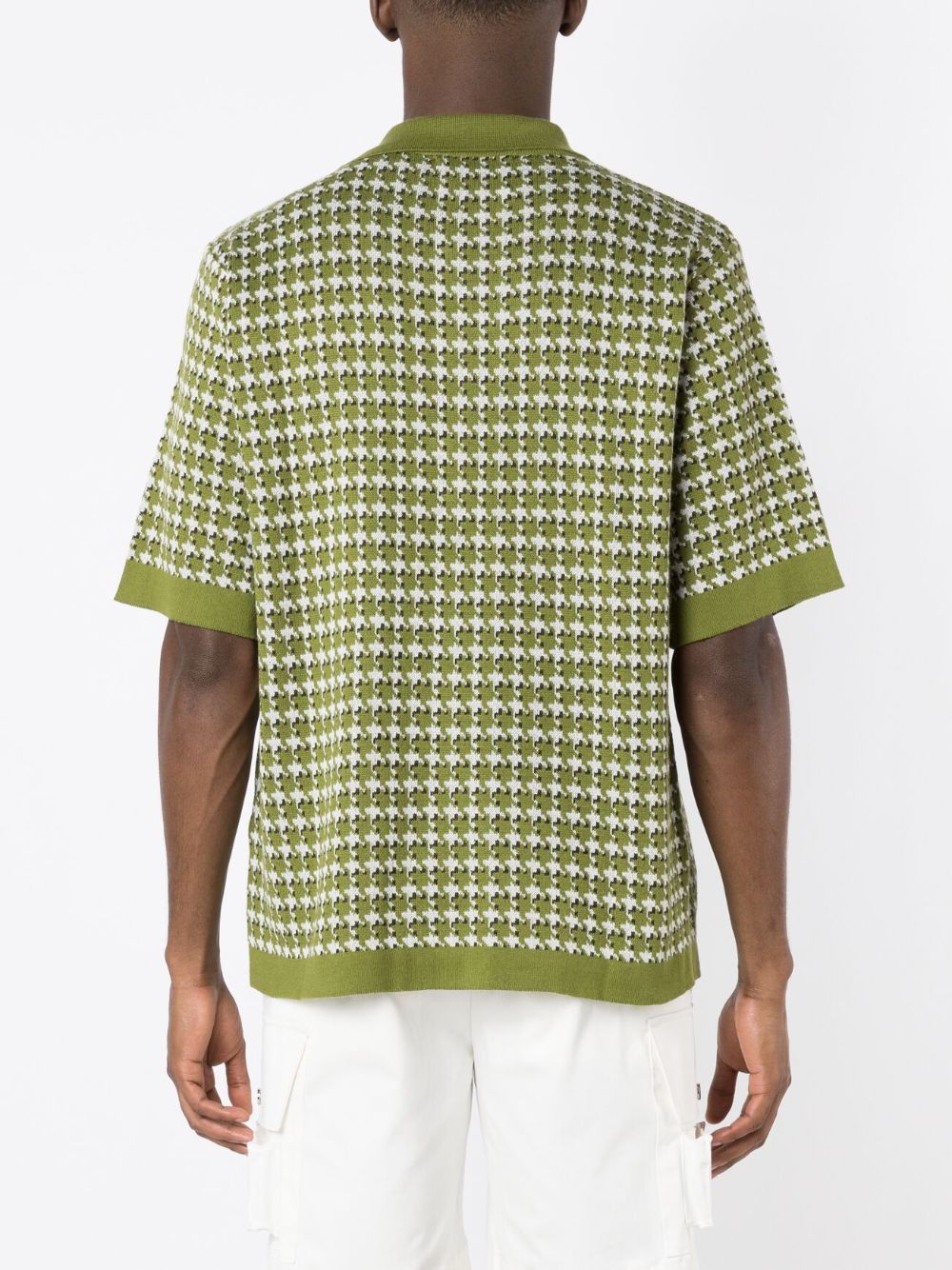 Shop Misci Fine-knit Polo Shirt In Green