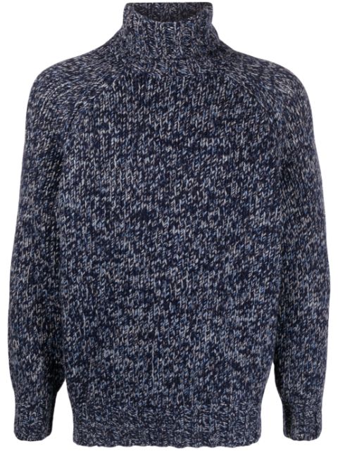 Brunello Cucinelli melange high-neck thick-knit jumper Men