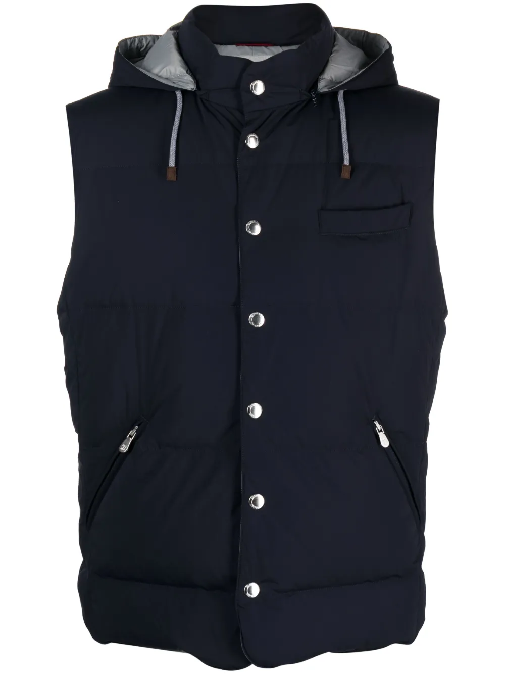 Brunello Cucinelli feather-down hooded gilet