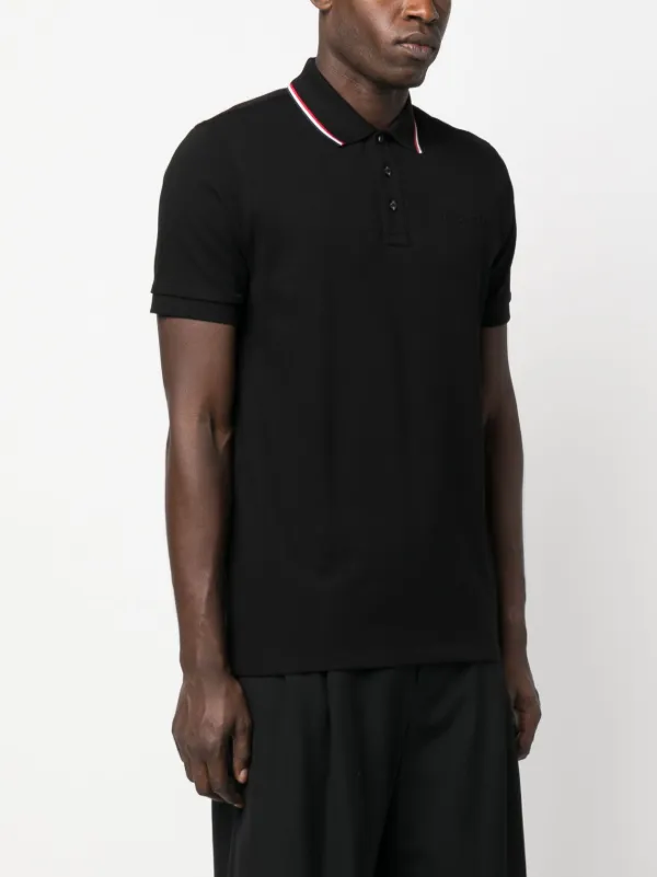 moncler black polo shirt