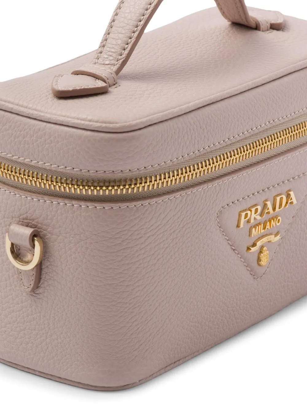 Prada logo-plaque leather mini-bag Smart Closet