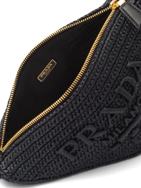 Burberry Monogram raffia-effect Pouch - Farfetch