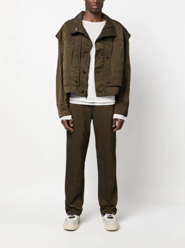 Eckhaus Latta テクスチャード テーパードパンツ | グリーン | FARFETCH JP